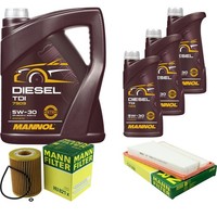 Inspektionspaket 8L Mannol TDI 5W-30 FüR Mercedes W164 ML 320 CDI 4Matic S211 E