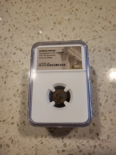 4 COIN LOT Constantine II Ad 337-340 AE4 Bi Nummus Coin NGC ISSUE AS CAESAR