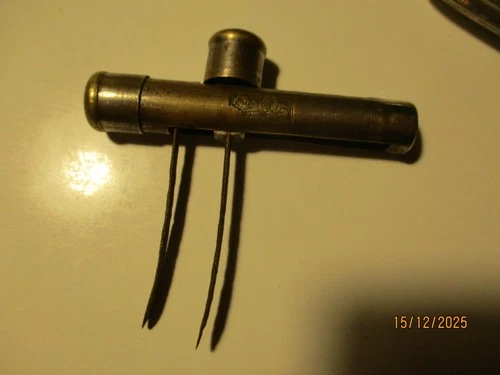 VINTAGE B. LEW PATENT TWIN-BLADE BOTTLE OPENER CORKSCREW