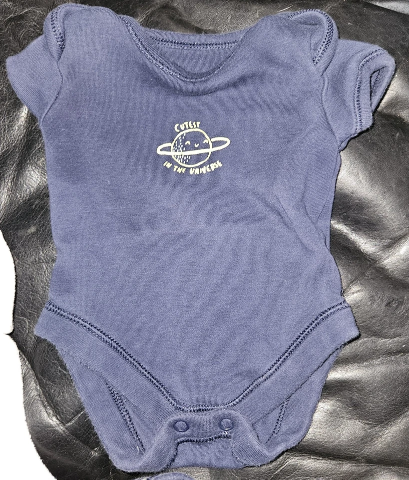 3 Piece Baby dungaree And Vest Set Age First Size From Next And George - Image 3 of 4
