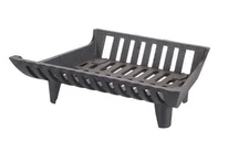 Liberty Foundry Fireplace Grate 17" W Cast Iron Heavy-Duty 2" Clearance Durable