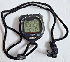 Seiko S058 Electroluminescent Backlit 100 Lap Stopwatch for sale 