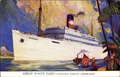 Ak Great White Fleet, United Fruit Company, Bananendampfer - 3939157