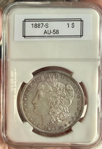 1887-S Morgan Silver Dollar VF Some toning Beautiful Coin