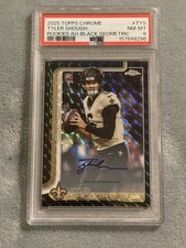 2025 Topps Chrome Tyler Shough #’d 09/10 Black Geometric Rookie Auto Card GRAIL