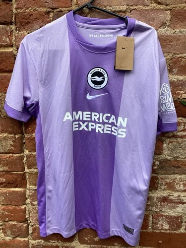 New with tag Nike Brighton & Hove American Express Mauve & Purple Shirt - Large