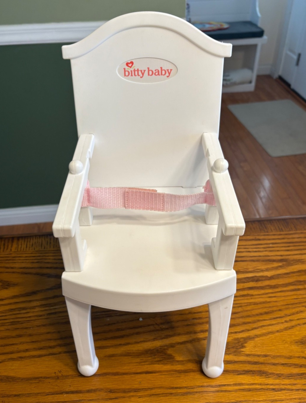 American Girl Bitty Baby Doll White High Chair Toy with Belt