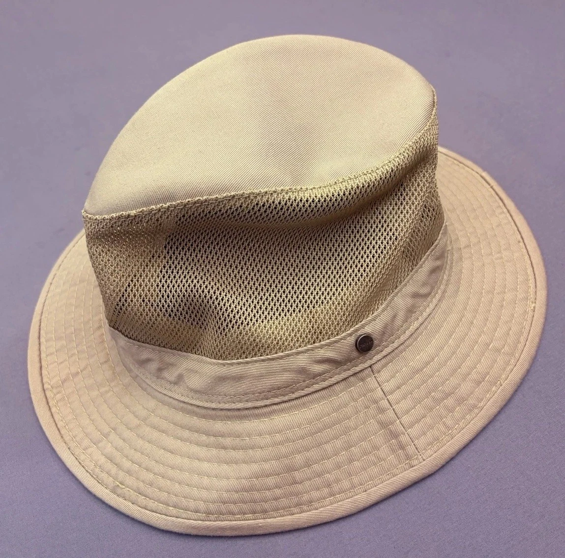 Stetson No Fly Zone Sun Guard L Mesh Bucket Hat Tan UPF 50+ Mens
Opens in a new window or tab