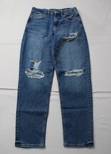 American Eagle Women's Curvy Ripped Mom Jean EJ3 Medium Tinted Indigo Size 6