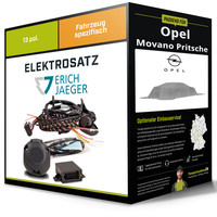 Elektrosatz 13-Pol Spezifisch für Opel Movano Pritsche 05.2010-12.2021 Inkl. EBA