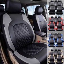 For Toyota Car Seat Cover Full Set Leather 5-seats Front Rear Protector Cushion