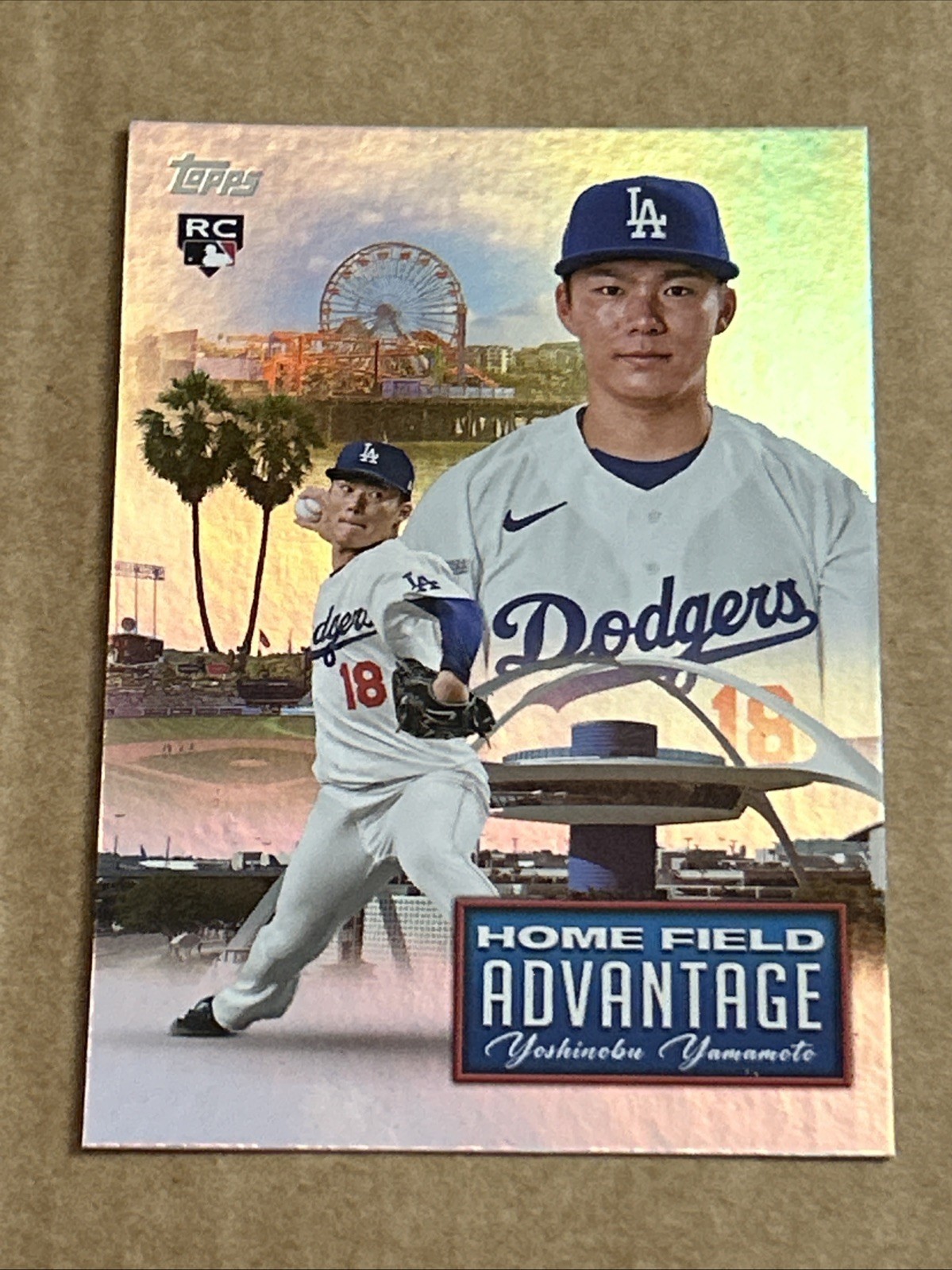 Yoshinobu Yamamoto Dodgers 2024 Topps Rookie Insert Home Field Advantage No. 20