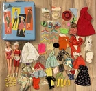Vintage Barbie Ponytail Doll Case Loaded with Clothes Dolls Accessories