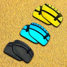 3Sets Lenses Replacement for-Oakley Double Edge OO9380 Polarized-Black Blue Gold