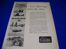 1954 CEESNA L-19  "LAST BIRD DOG JOINS.."..1-PAGE ORIGINAL SALES AD (727FF)