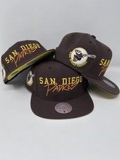 MLB Mitchell Ness Team Tagged San Diego Padres SnapBack Cap