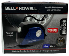 Bell Howell 12v Dc Portable Air Compressor W Led Worklight 300psi For Car Bike Bell Howell 12v Dc Portable Air Compressor W Led Worklight 300psi For Car Bike
