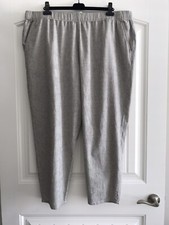EILEEN FISHER ORGANIC COTTON LINEN ELASTIC WAIST POCKET SLIM PULL ON PANTS SZ 2X