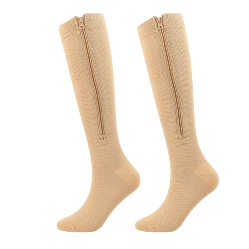 1 Pair Closed Toe 20-30 mmHg X-Firm Compression Socks Zipper Calf Leg Socks - Picture 14 of 16