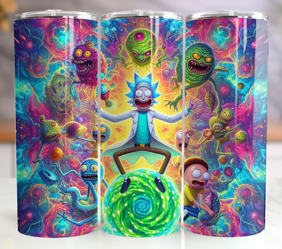 Custom 20oz Travel Mug - Rick Morty - Personalized Stainless Steel Tumbler