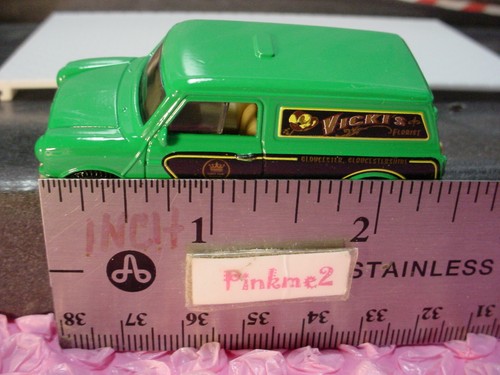 2023 MBX WAGONS II 1985 AUSTIN MINI VAN š„Green;Vicki's Flowers š„Matchbox Loose - Picture 4 of 4