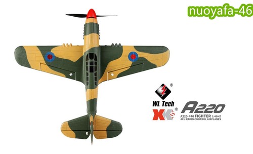 WLtoys WW2 P40 Fighter 2,4G RC Flugzeug 4CH 6 Achsen Kreisel Festflügel RTF Segelflugzeug Spielzeug - Bild 5 von 18