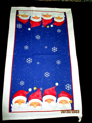 NEW FIDDLERS ELBOW 1 KITHEN TOWEL 19x32''CHRISTMAS SANTA SNOW FLAKE MULTI