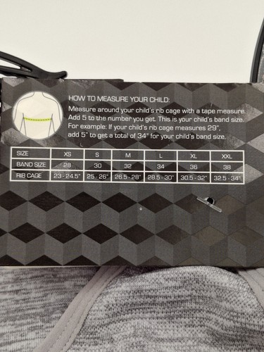 Athletic Works Ombrea Pink/Grey Girls Sports Bras Size 30 2 Pk Keyhole Back  - Picture 3 of 9