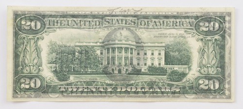 1974 $20 United States Federal Reserve Note - Green Seal - REV Misprint *3815 - Picture 2 of 3