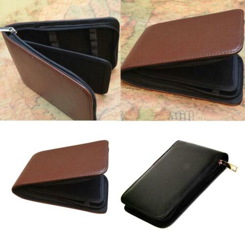 Soft Pen Pouch/Cases Black/Coffee PU leather for 12/48 Pens Holder Handmade - Afbeelding 1 van 9