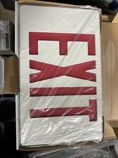 NEW 2 SIDED – Red LED Exit Emergency Sign Light - Standard - Battery Backup -