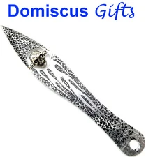 8" NEW! HERO'S EDGE Silver Skeleton SKULL Throwing KNIVES Throw Knife Blade 1 Pc