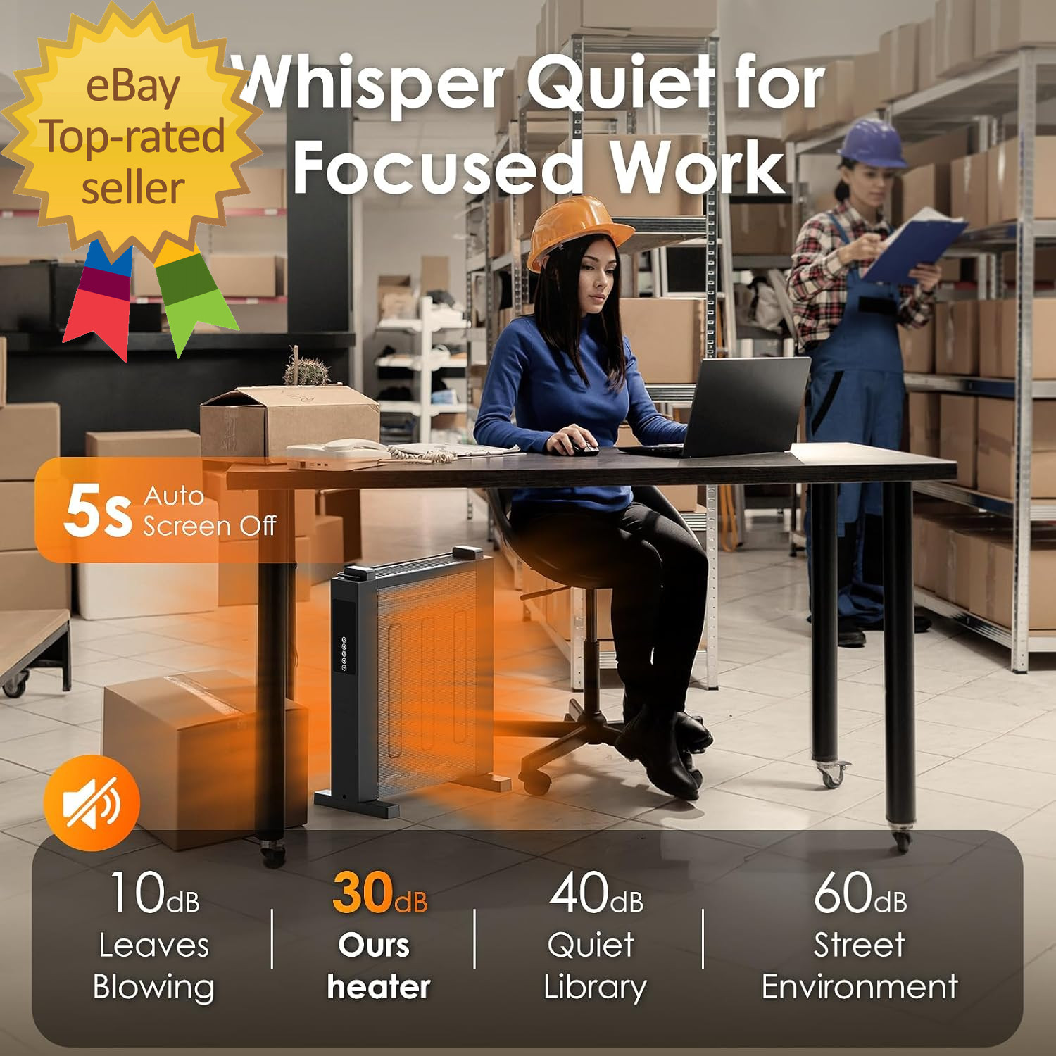 Convection Space Heater, 1500W Whole Room Heater for Indoor Use Large Room