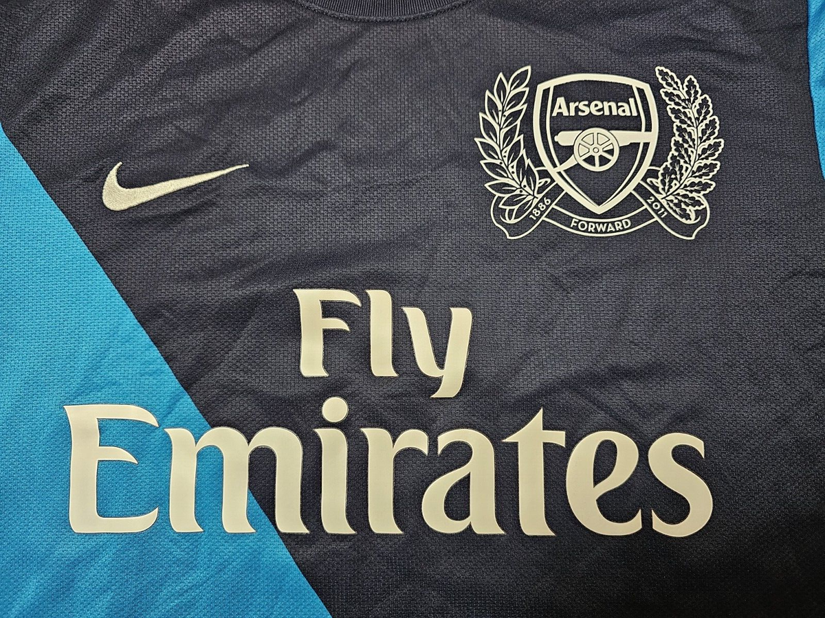 ARSENAL 2011 2012 AWAY FOOTBALL SHIRT ARSENAL LONDON SOCCER JERSEY