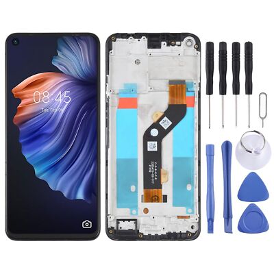 For Tecno Camon 17 CG6, CG6j LCD Display Screen Touch Digitizer Assembly + Frame