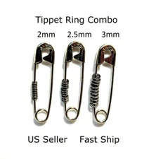 Tippet Ring COMBO 2mm 2.5mm 3mm Czech/Euro Nymph Fly Fishing Leader Tippet Rings