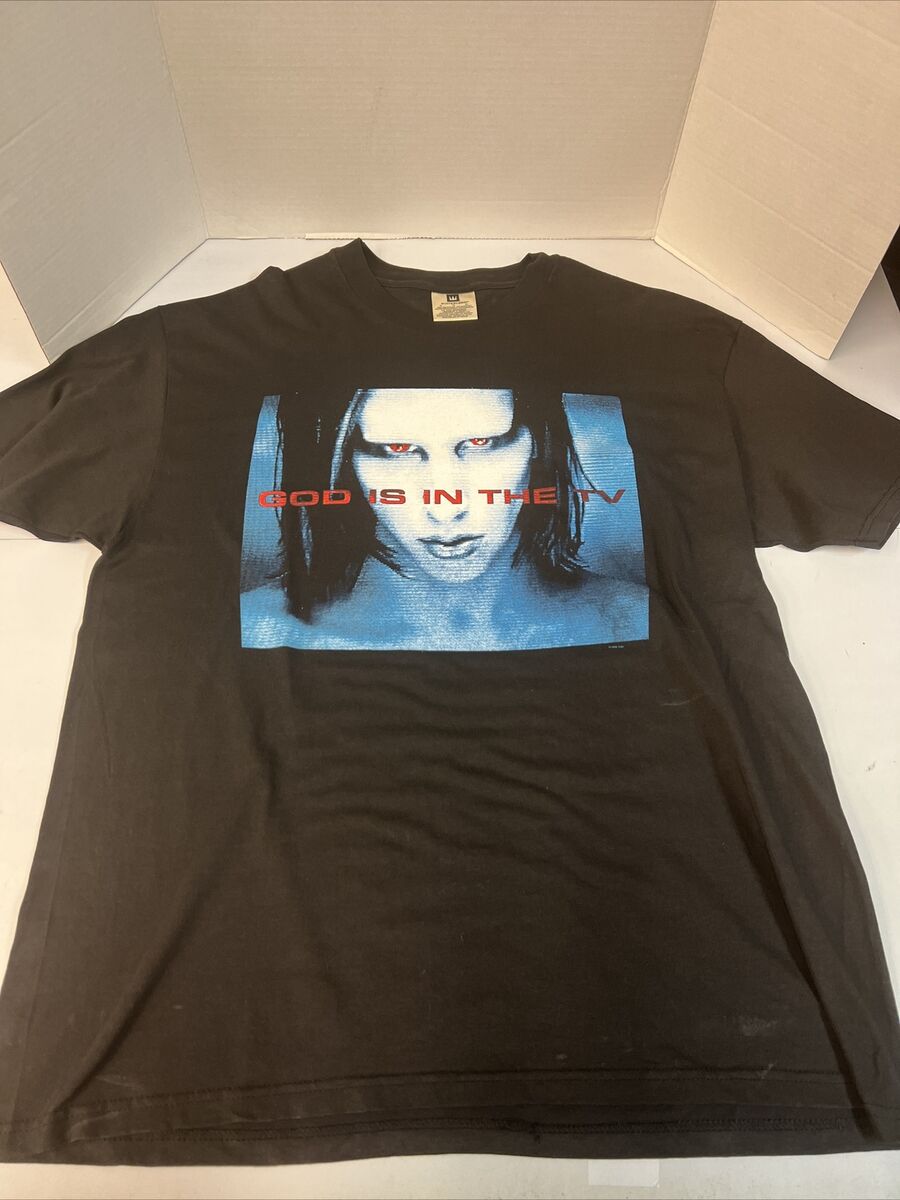 Vintage Marilyn Manson God Is In The TV Winterland 1998 Size Vintage Marilyn Manson God Is In The TV Winterland 1998 Size