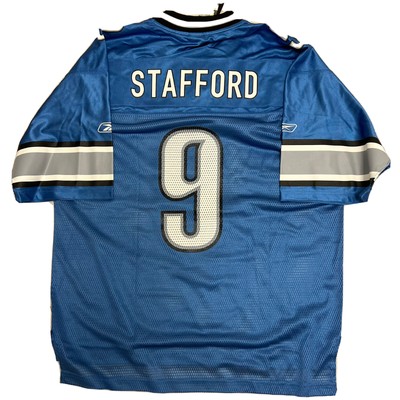 Matthew Stafford Detroit Lions Blue Replica Jersey - Reebok | eBay
