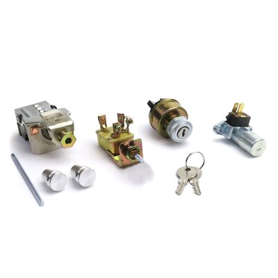 GM Type Switch Kit - Floor Dash Mount Headlight Dimmer+ Ignition & Wiper Knob 