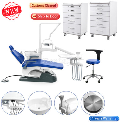 FDA Dental Unit Chair Computer Controlled DC Motor / Rolling Cabinet Trolley