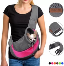 Dog Sling Carrier Breathable Mesh 10 To 15lbs Black New 