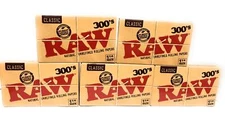 RAW 300 Count Rolling Papers Hemp Natural Vegan Size 76mm x 44mm 5 Pack