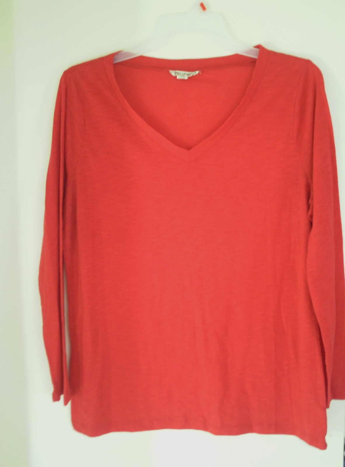 Derek Plus Size Red V Neck Long Sleeve Blouse Top 2X