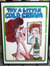 Vintage Blatz Beer Poster 1977 Cream Ale Cartoon G Heileman Brewing Co WI NOS