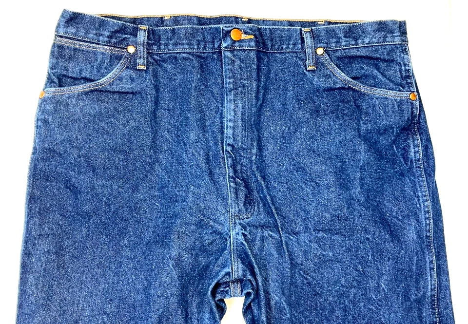 Wrangler Men's Vintage 1970's Western Cowboy Blue Jeans Sz 42 X 36 100% Cotton - Image 4 of 4