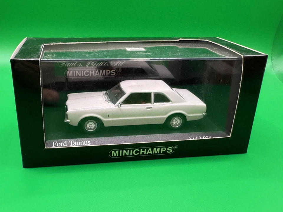 Ford Taunus 1970 -     Minichamps 1:43 prima edizione colore bianco  in Box rara - Immagine 3 di 4