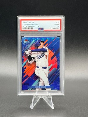 SHOHEI OHTANI 2025 Topps Finest #208 Blue Refractor 53/99 PSA 9 Mint