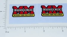 Pair Slik Toy Minneapolis Moline Implement Logo Stickers SK-001
