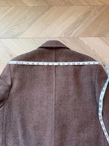 1930s 1940s VTG Brown Wool Tweed Overcoat 36R/37R AS-IS image 9