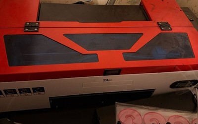 Red Clamshell Heat Transfer Printing Press with Digital Display
